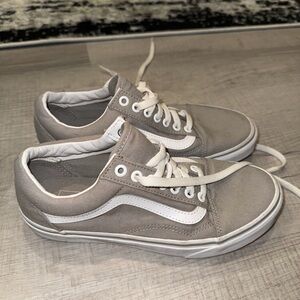 Vans Gray and White Women's Sneakers